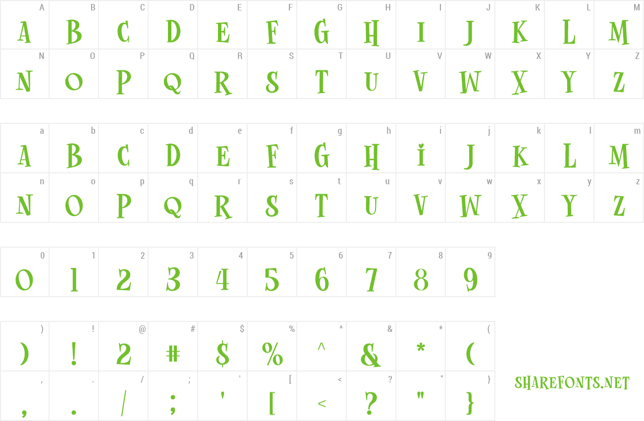 Font Spooky Midnight preview